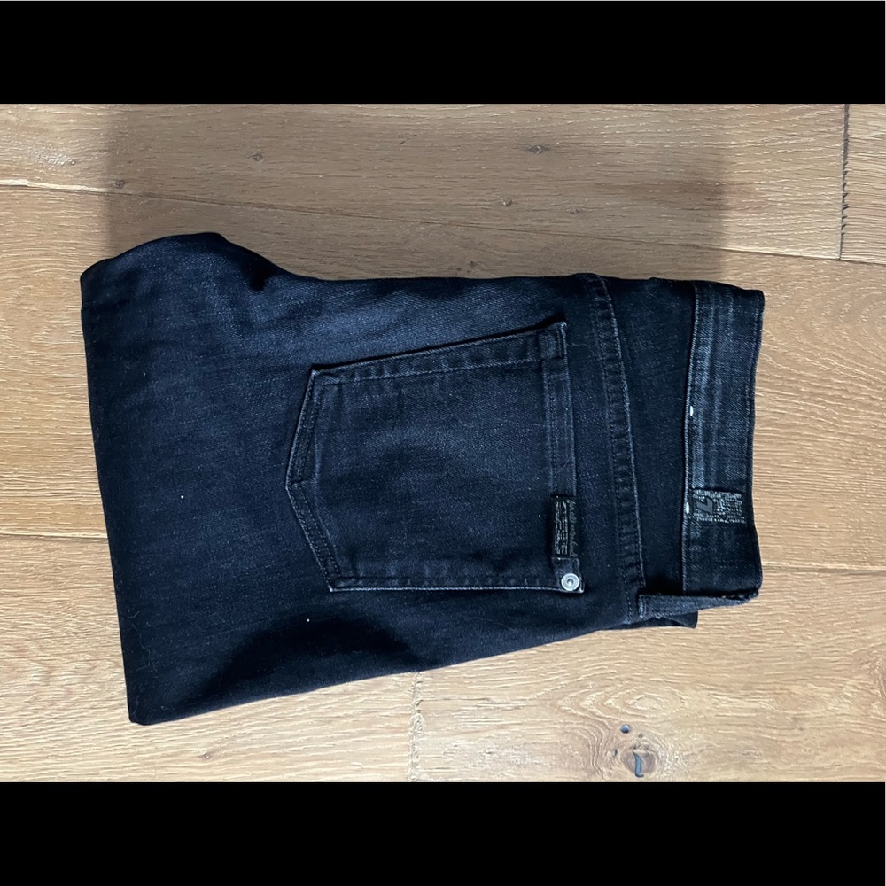 Deep blue/black wash high rise skinny